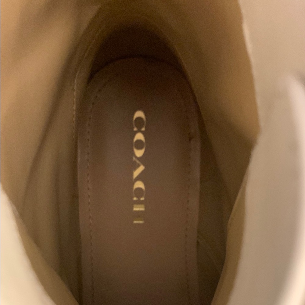 Coach Cream and Black Ankle Booties with Leather Finish - Picture 4 of 5